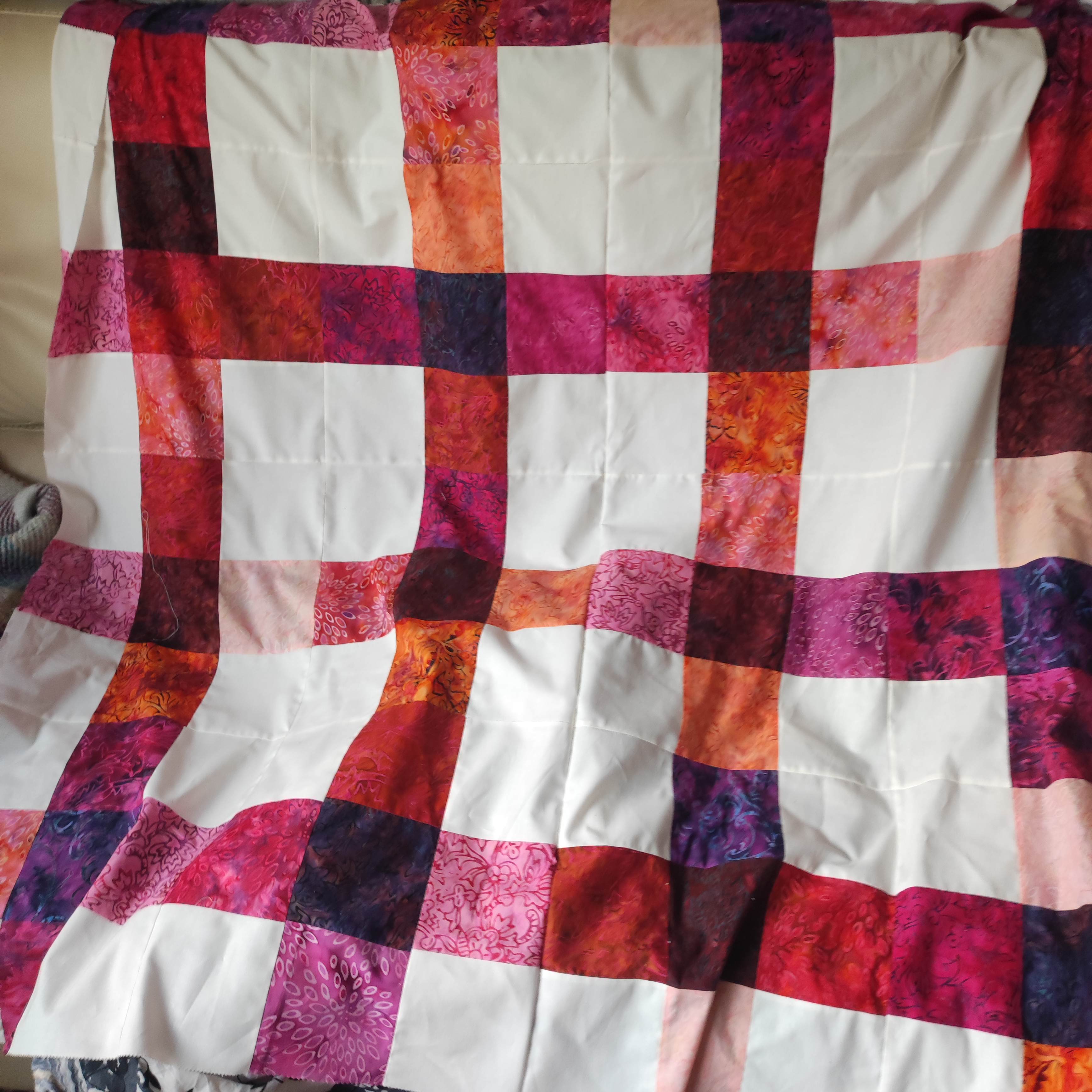 beginner quilt in progress